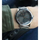 Buy Shop Michael Kors Norie Grey Dial Silver Stainless Steel Strap Watch for Women - MK3559 USA Online