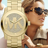 Buy Shop Michael Kors Runway Gold Dial Gold Steel Strap Watch for Women - MK5706 USA Online