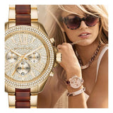 Buy Shop Michael Kors Wren Gold Dial Two Tone Steel Strap Watch for Women - MK6294 USA Online