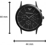 Buy Shop Emporio Armani Renato Chronograph Black Dial Black Mesh Bracelet Watch For Men - AR2498 USA Online