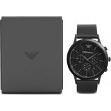 Buy Shop Emporio Armani Renato Chronograph Black Dial Black Mesh Bracelet Watch For Men - AR2498 USA Online
