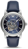 Buy Shop Emporio Armani Luigi Chronograph Blue Dial Black Leather Strap Watch For Men - AR60011 USA Online