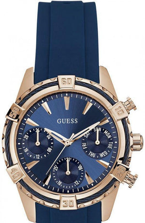 Buy Shop Guess Analog Quartz Blue Dial Blue Rubber Strap Watch For Women - W0562L3 USA Online