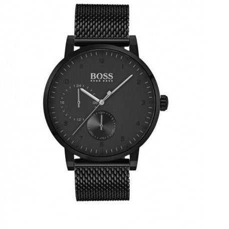 Buy Shop Hugo Boss Oxygen Black Dial Black Mesh Bracelet Watch for Men - 1513636 USA Online
