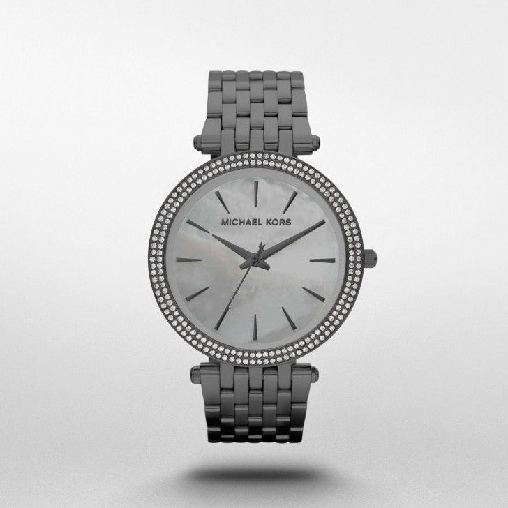 Buy Shop Michael Kors Darci Quartz Mother of Pearl Grey Dial Grey Steel Strap Watch For Women - MK3433 USA Online