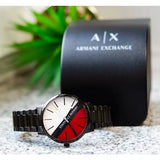 Armani Exchange Cayde Multicolor Dial Black Steel Strap Watch For Men - AX2725