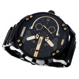 Diesel Mr. Daddy 2.0 Black Dial Black Steel Strap Watch For Men - DZ7435