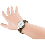 Buy Shop Fossil Georgia White Dial Brown Leather Strap Watch for Women - ES3060 USA Online