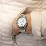 Buy Shop Fossil Stella Sport Multifunction Silver Dial Silver Steel Strap Watch for Women - ES5108 USA Online
