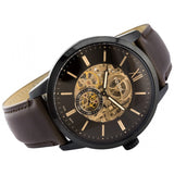 Buy Shop Fossil Townsman Automatic Black Dial Brown Leather Strap Watch for Men - ME3155 USA Online