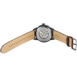 Buy Shop Fossil Townsman Automatic Skeleton Black Dial Brown Leather Strap Watch for Men - ME3181 USA Online