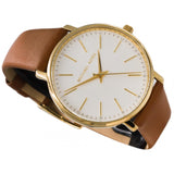 Buy Shop Michael Kors Pyper Quartz Silver Dial Brown Leather Watch For Women - MK2740 USA Online