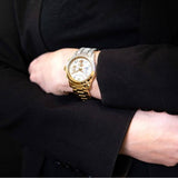 Buy Shop Michael Kors Runway Chronograph Gold Dial Two Tone Steel Strap Watch For Women - MK7329 USA Online