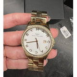 Buy Shop Marc Jacobs Henry Diamonds White Dial Gold Steel Strap Watch for Women - MBM3045 USA Online