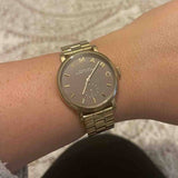 Buy Shop Marc Jacobs Baker Grey Dial Gold Steel Strap Watch for Women - MBM3281 USA Online