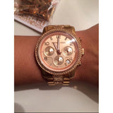 Buy Shop Michael Kors Runway Gold Dial Gold Steel Strap Watch for Women - MK5827 USA Online