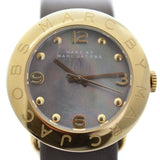 Buy Shop Marc Jacobs Amy Grey Dial Grey Leather Strap Watch for Women - MBM1287 USA Online