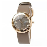 Buy Shop Marc Jacobs Amy Grey Dial Grey Leather Strap Watch for Women - MBM1153 USA Online