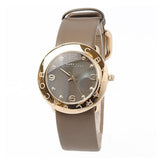 Buy Shop Marc Jacobs Amy Grey Dial Grey Leather Strap Watch for Women - MBM1287 USA Online