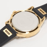 Buy Shop Guess King Quartz Crystals Gold Dial Black Silicone Strap Watch For Men - GW0537G2 USA Online
