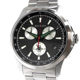 Buy Shop Gucci G-Timeless Chronograph Black Dial Silver Steel Strap Watch For Men - YA126267 USA Online