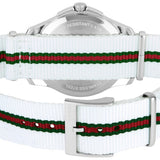 Buy Shop Gucci G Timeless Quartz White DIal White NATO Strap Watch For Men - YA126322 USA Online