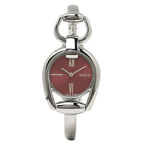 Buy Shop Gucci Horsebit Quartz Red Dial Silver Steel Strap Watch For Women - YA139502 USA Online