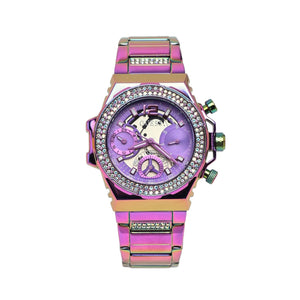 Buy Shop Guess Fusion Chronograph Purple Dial Purple Steel Strap Watch for Women - GW0552L4 USA Online