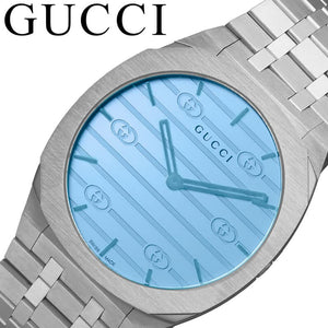 Buy Shop Gucci 25H Quartz Blue Dial Silver Steel Strap Unisex Watch - YA163408 USA Online