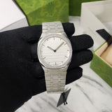 Buy Shop Gucci 25H Quartz Diamonds Silver Dial Silver Steel Strap Watch for Women - YA163401 USA Online