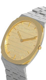 Buy Shop Gucci 25H Quartz Gold Dial Silver Steel Strap Watch for Men - YA163405 USA Online