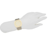 Buy Shop Gucci 25H Quartz Gold Dial Silver Steel Strap Watch for Women - YA163403 USA Online