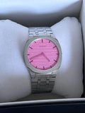 Buy Shop Gucci 25H Quartz Pink Dial Silver Steel Strap Watch for Women - YA163410 USA Online