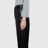 Buy Shop Gucci 25H Quartz Pink Dial Silver Steel Strap Watch for Women - YA163410 USA Online