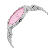 Buy Shop Gucci 25H Quartz Pink Dial Silver Steel Strap Watch for Women - YA163410 USA Online