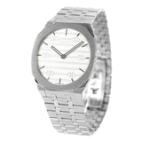 Buy Shop Gucci 25H Quartz Silver Dial Silver Steel Strap Unisex Watch - YA163407 USA Online