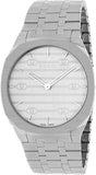 Buy Shop Gucci 25H Quartz Silver Dial Silver Steel Strap Unisex Watch - YA163407 USA Online