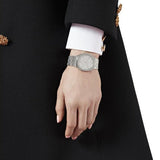 Buy Shop Gucci 25H Quartz Silver Dial Silver Steel Strap Watch For Women - YA163402 USA Online