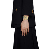 Buy Shop Gucci 25H Quartz Gold Dial Silver Steel Strap Watch for Men - YA163405 USA Online