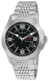 Gucci G Timeless Black Dial Silver Steel Strap Watch For Men - YA126201