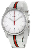 Buy Shop Gucci G Timeless Quartz White DIal White NATO Strap Watch For Men - YA126322 USA Online