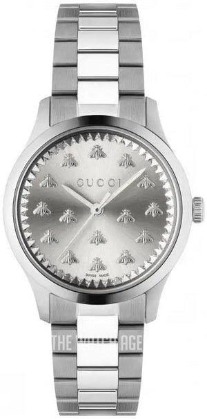 Buy Shop Gucci G Timeless Quartz Silver Dial Silver Steel Strap Watch for Men - YA1265031 USA Online