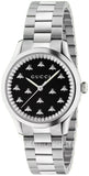 Gucci G Timeless Quartz Black Dial Silver Steel Strap Watch for Women - YA1265034