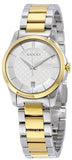 Buy Shop Gucci G Timeless Quartz Silver Dial Two Tone Steel Strap Watch For Women - YA126531 USA Online