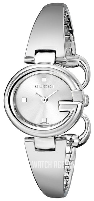 Buy Shop Gucci Guccissima Quartz Silver Dial Silver Steel Strap Watch For Women - YA134502 USA Online