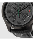 Buy Shop Gucci G Timeless Chronograph Black Dial Black Leather Strap Watch For Men - YA126244 USA Online