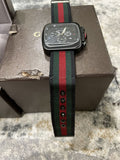 Buy Shop Gucci Coupe Chronograph Quartz Black Two Tone NATO Strap Watch For Men - YA131202 USA Online
