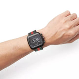 Buy Shop Gucci Coupe Chronograph Quartz Black Two Tone NATO Strap Watch For Men - YA131202 USA Online