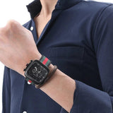 Buy Shop Gucci Coupe Chronograph Quartz Black Two Tone NATO Strap Watch For Men - YA131202 USA Online