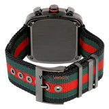 Buy Shop Gucci Coupe Chronograph Quartz Black Two Tone NATO Strap Watch For Men - YA131202 USA Online